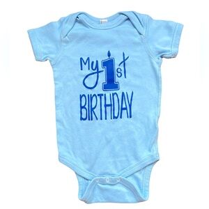 My 1st Birthday Blue Onesie